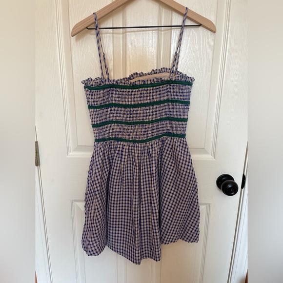 Free People Bali Checked Out Printed Romper in Blue Combo - Picture 6 of 6